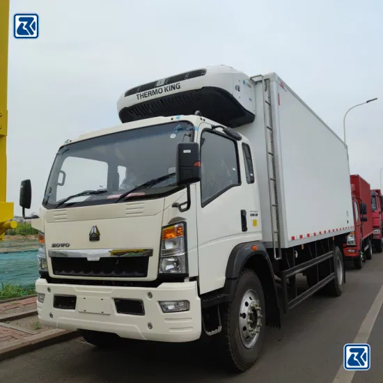 China Sinotruk/HOWO 4X2 5 toneladas /10 toneladas Congelador de refrigeración Van de carga/luz/camión/comida/congelador/refrigerador Vehículo/camión Precio para refrigerados/congelación/caja